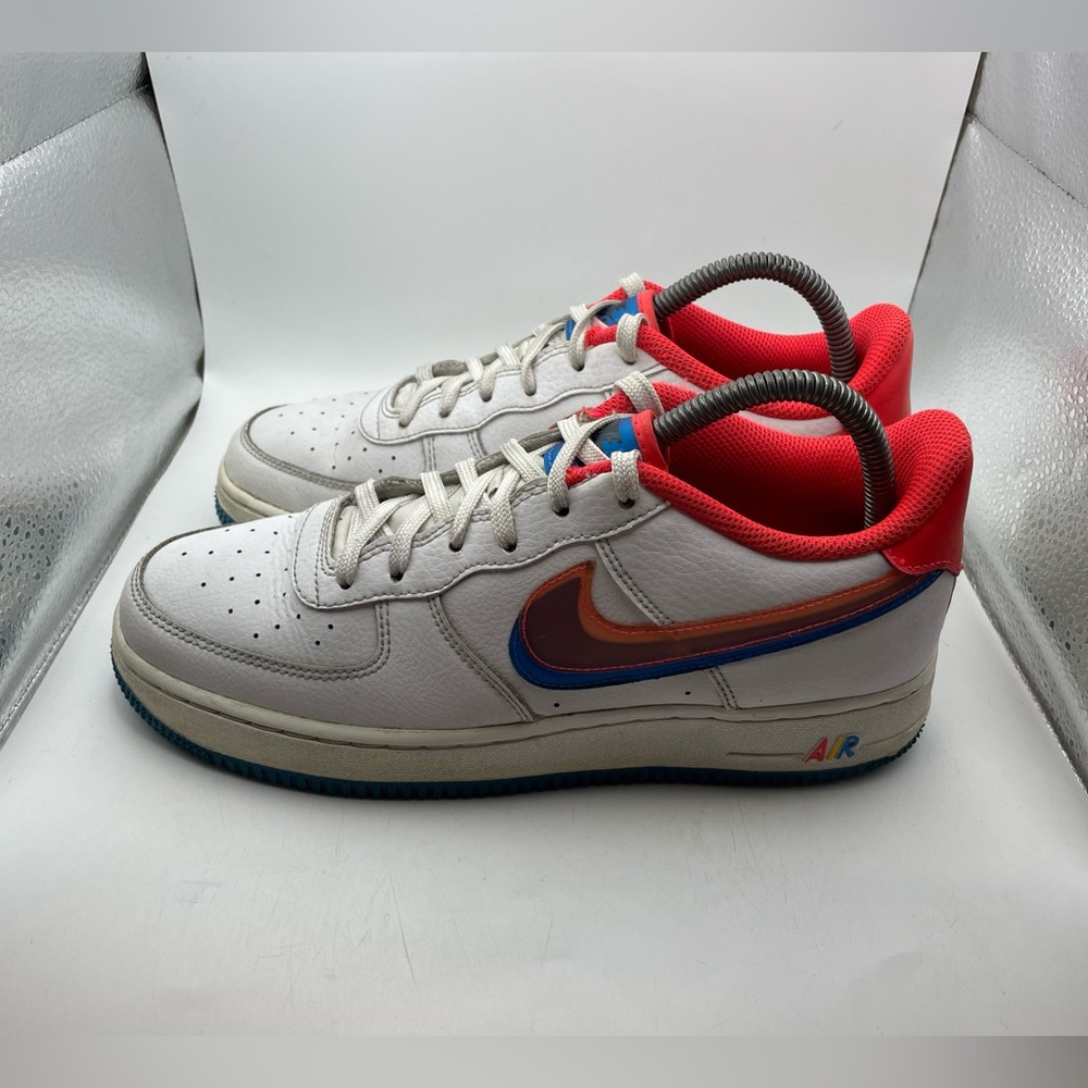 Nike Air Force 1 LV8 red blue sneakers size 7 Youth/ Womens 8.5